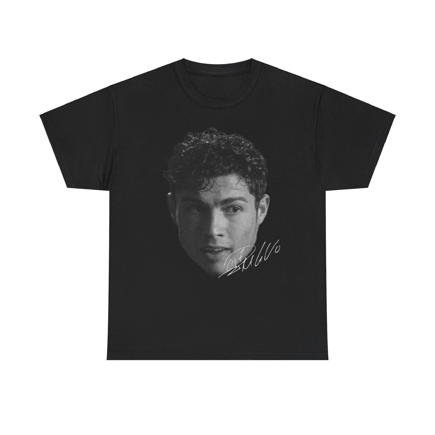 YOUNG CRISTIANO FACE COTTON TEE