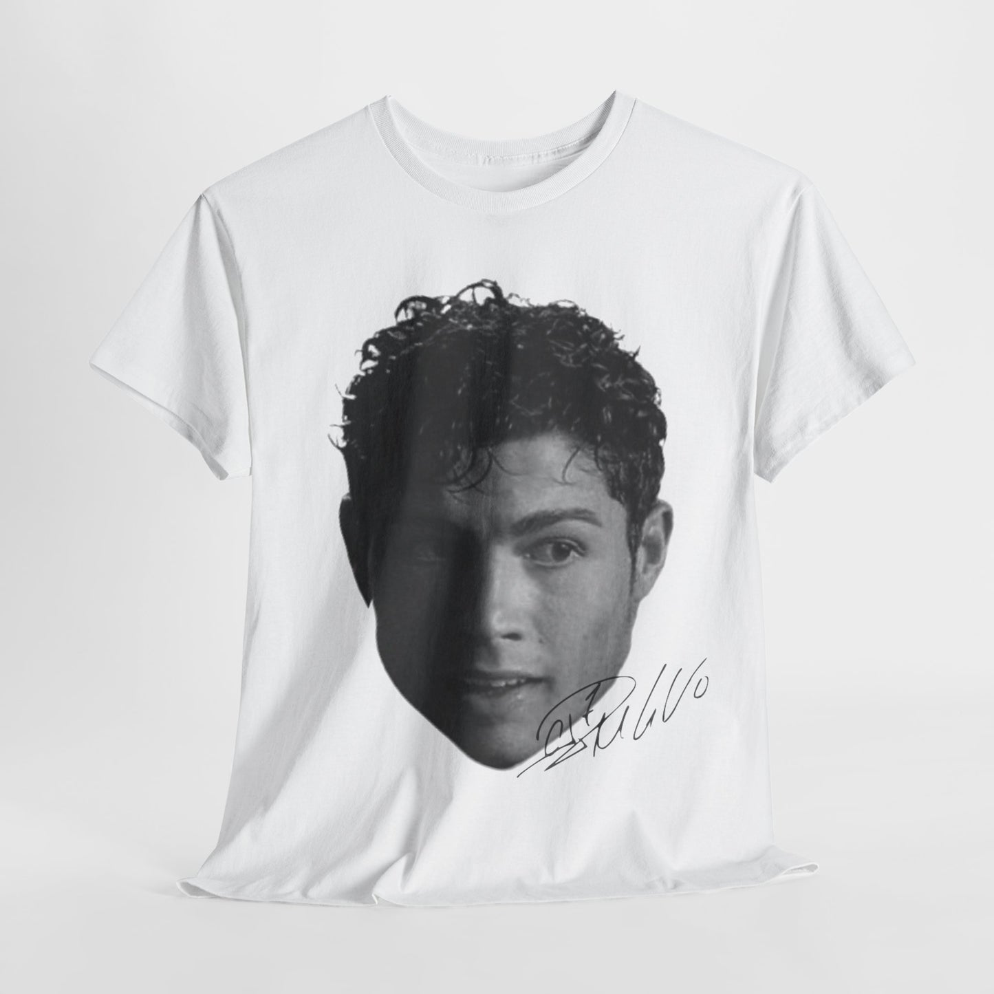 YOUNG CRISTIANO FACE COTTON TEE