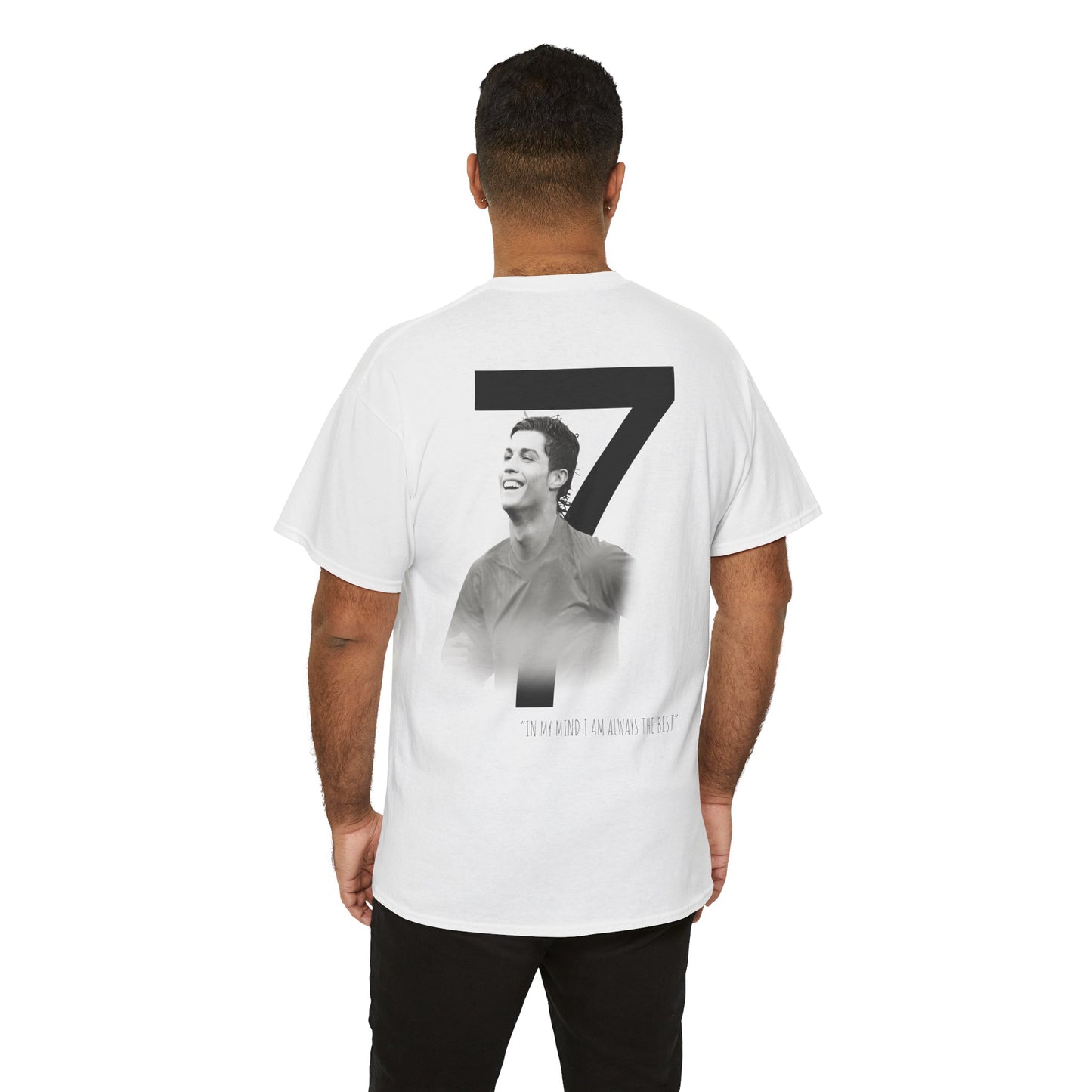 YOUNG CRISTIANO FACE COTTON TEE