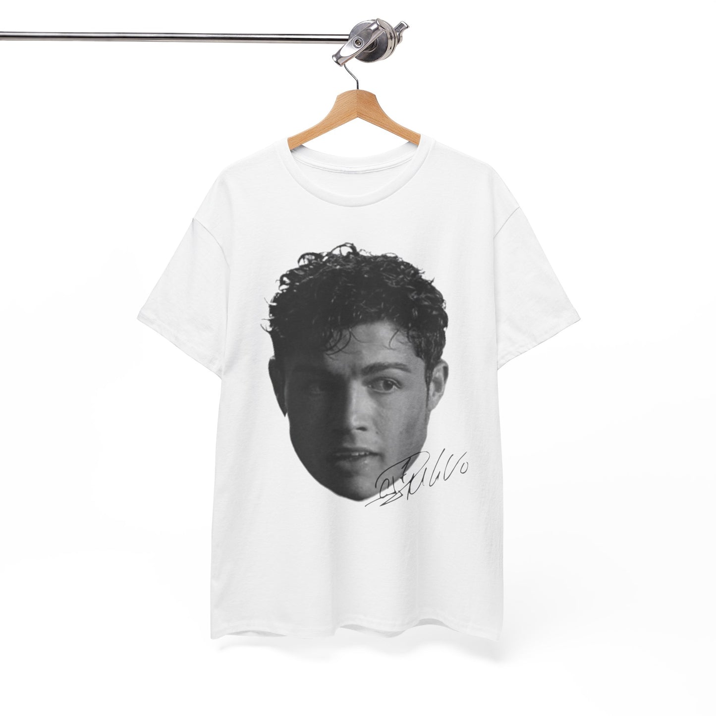 YOUNG CRISTIANO FACE COTTON TEE