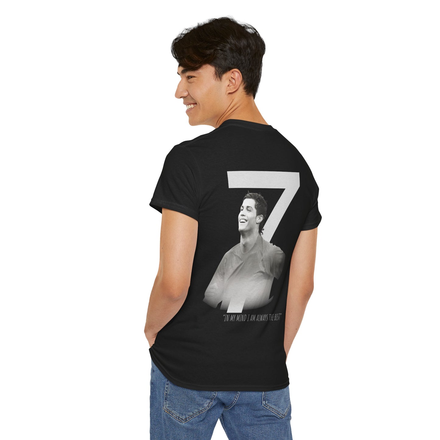 YOUNG CRISTIANO FACE COTTON TEE