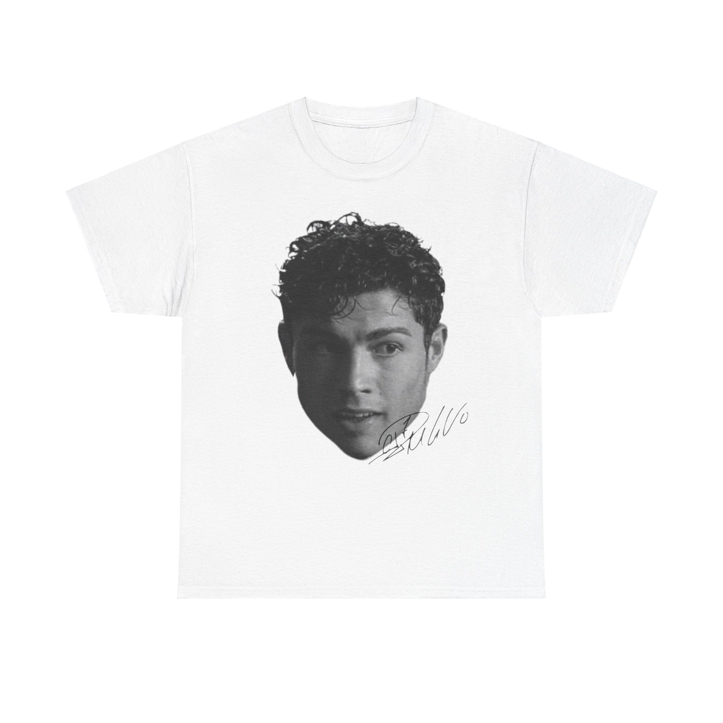 YOUNG CRISTIANO FACE COTTON TEE