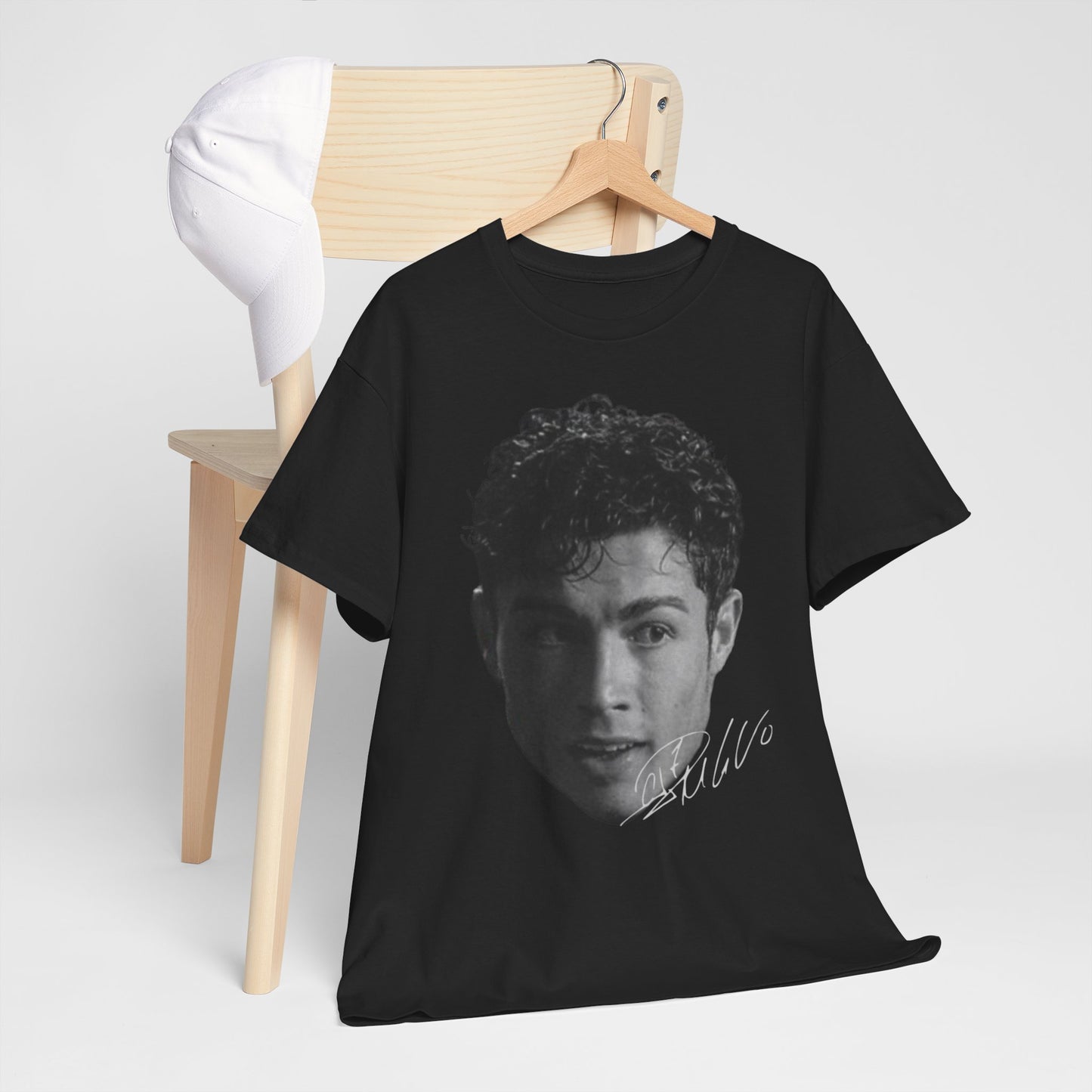 YOUNG CRISTIANO FACE COTTON TEE